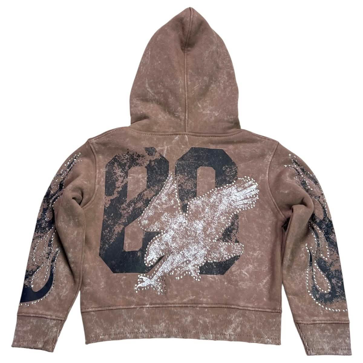 Elite Mocha Washed Noble Kid's Hoodie