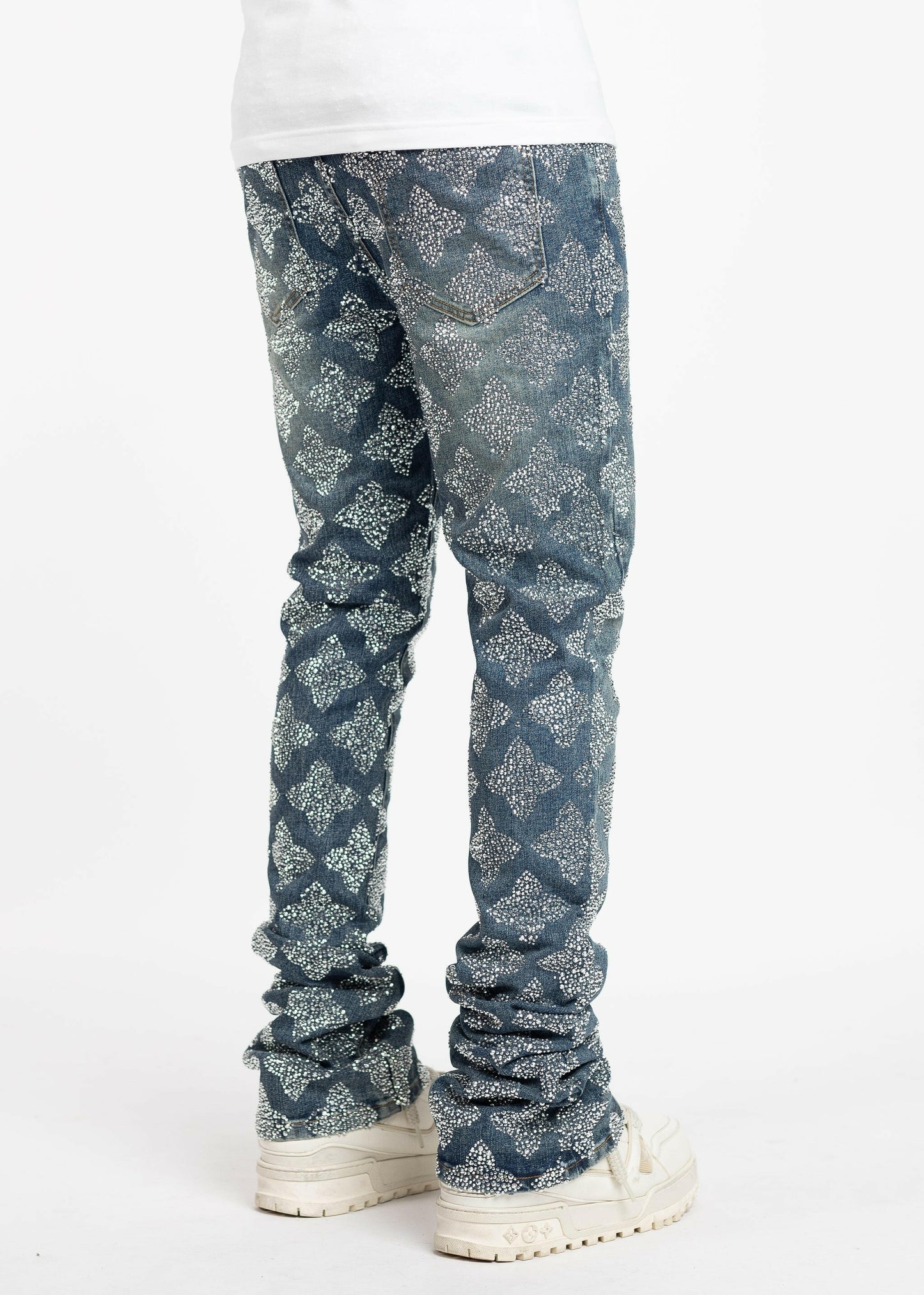 Guapi Vintage Blue Embellished Denim