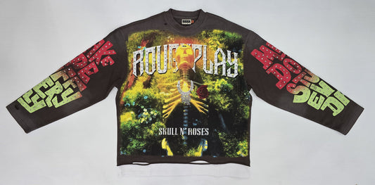Rough Play Skull n' Roses Long Sleeve Tee