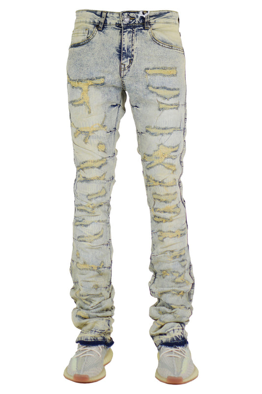 Focus Embellished Stacked Denim - Vintage.