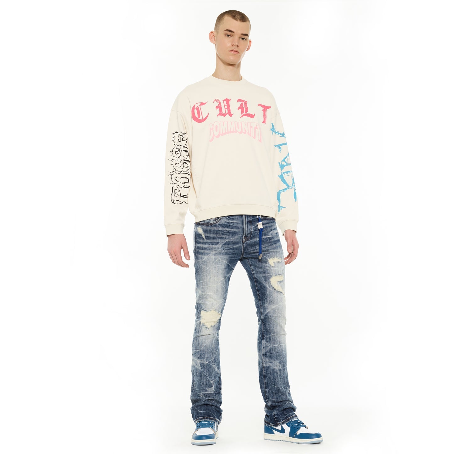 Cult Of Individuality Fleece Crew Novelty Sweatshirt