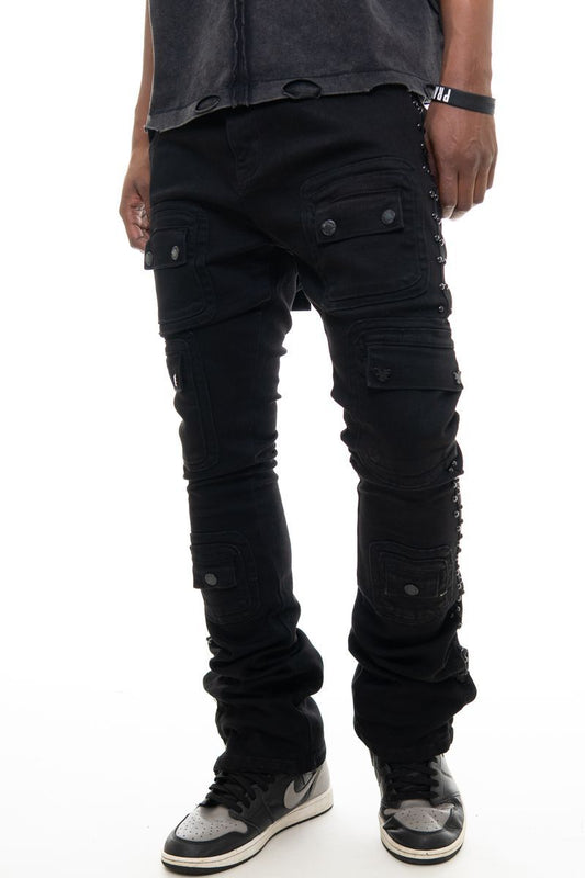 Vicious Stacked Multi Cargo Riveted Denim