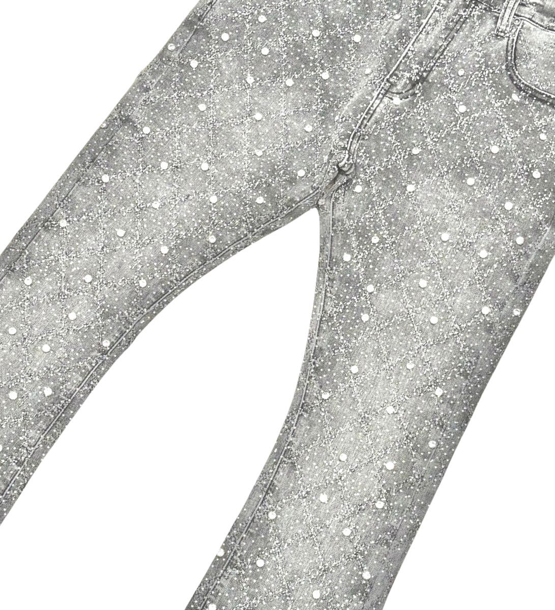 Vicious Black Stacked Crystal Denim