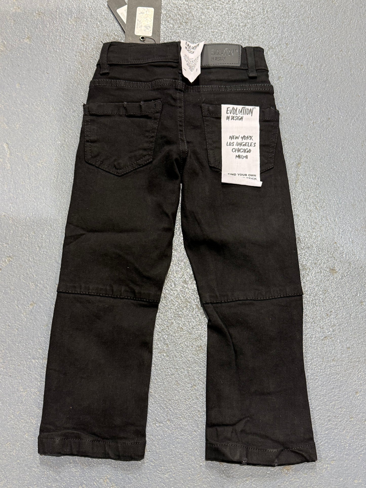 Evolution In Design Toddler Distressed Black Jeans.