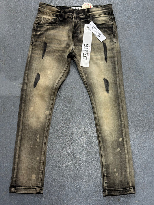 DZTAR Big Kids Black Stone-Washed Jeans.