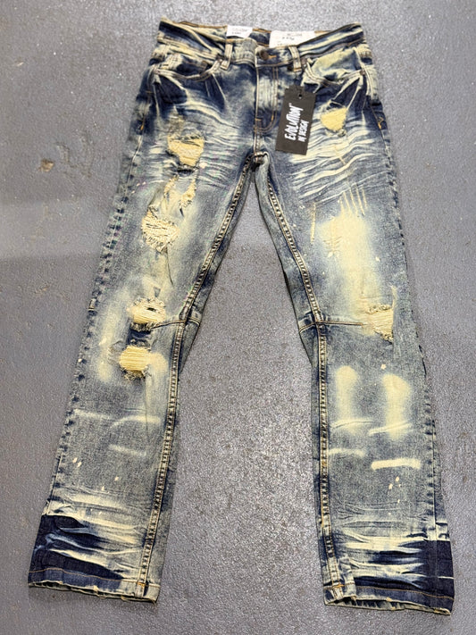 Evolution In Design Big Kids Distressed Blue Vintage Jeans