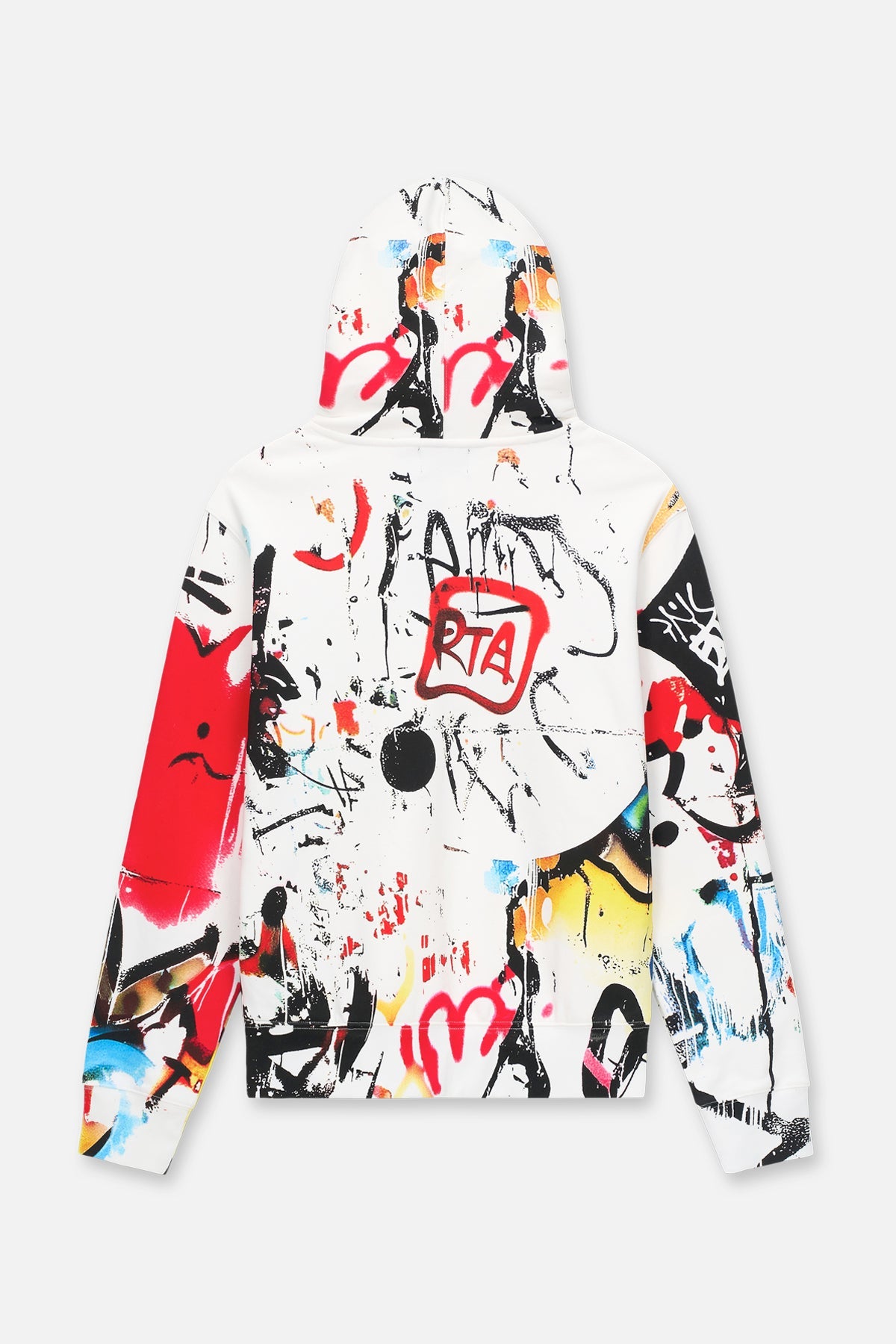 RtA Dion White Graffiti Hoodie