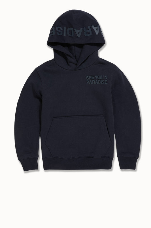 See You In Paradise Kids Tonal Pullover Hoodie Navy