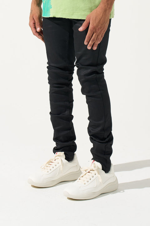 Serenede Caviar 7 Jeans w/ Wax Coating