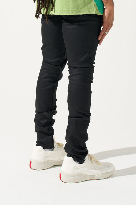 Serenede Caviar 7 Jeans w/ Wax Coating
