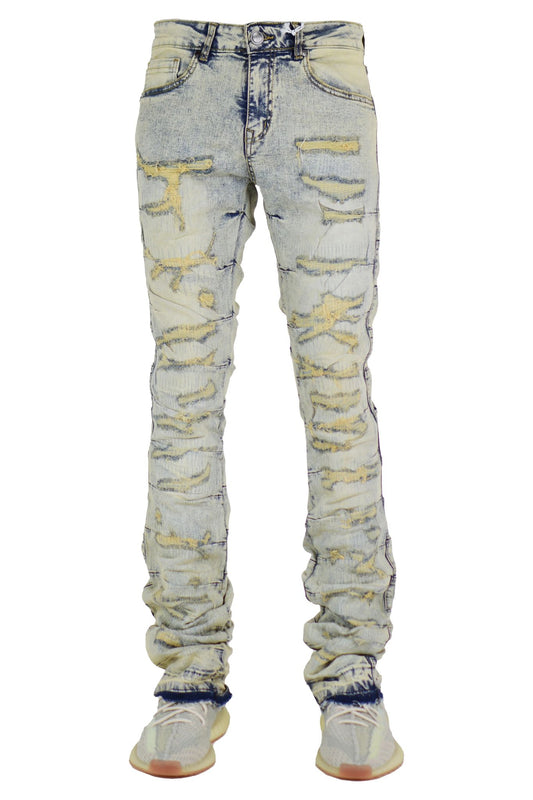 Focus "Embellished" Stacked Denim