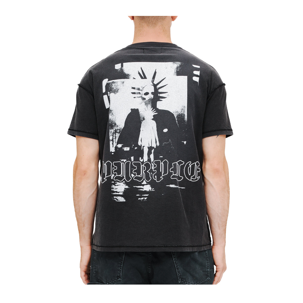Purple Brand Mens Textured Inside Out Tee - 40% OFF