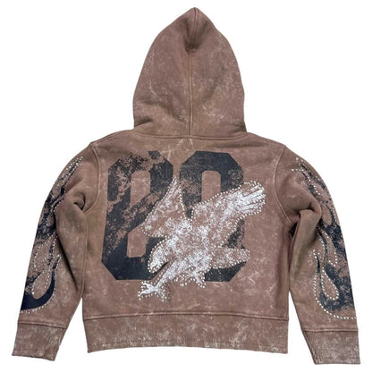 Elite Mocha Washed Noble Kid's Hoodie 