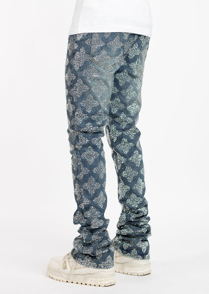 Guapi Vintage Blue Embellished Denim