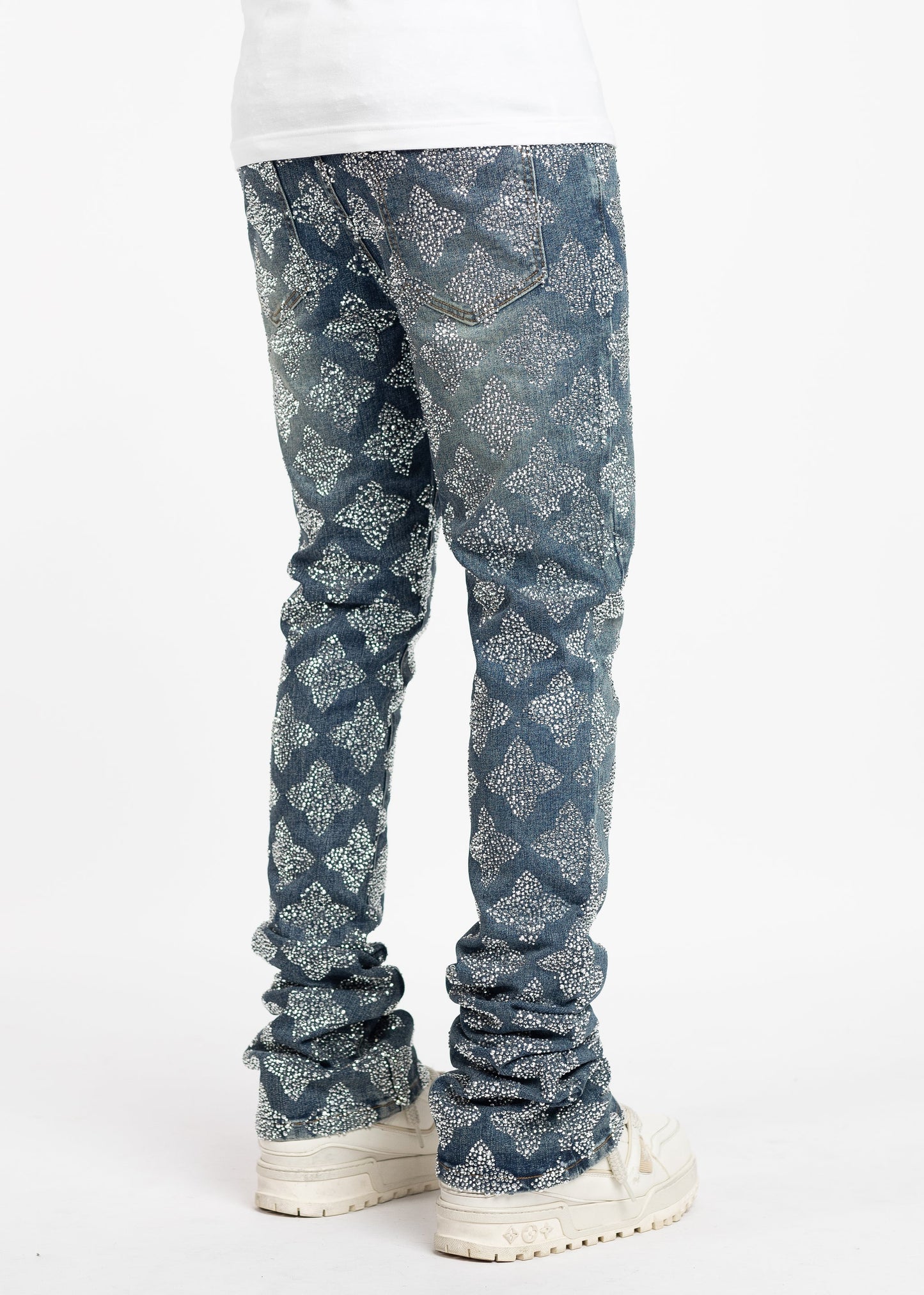 Guapi Vintage Blue Embellished Denim