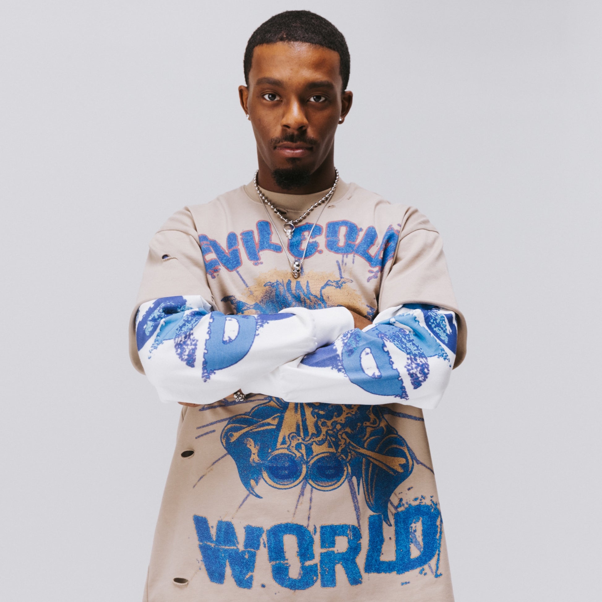 Essence.Wrld  ECW Reaper Double Sleeve Tee.