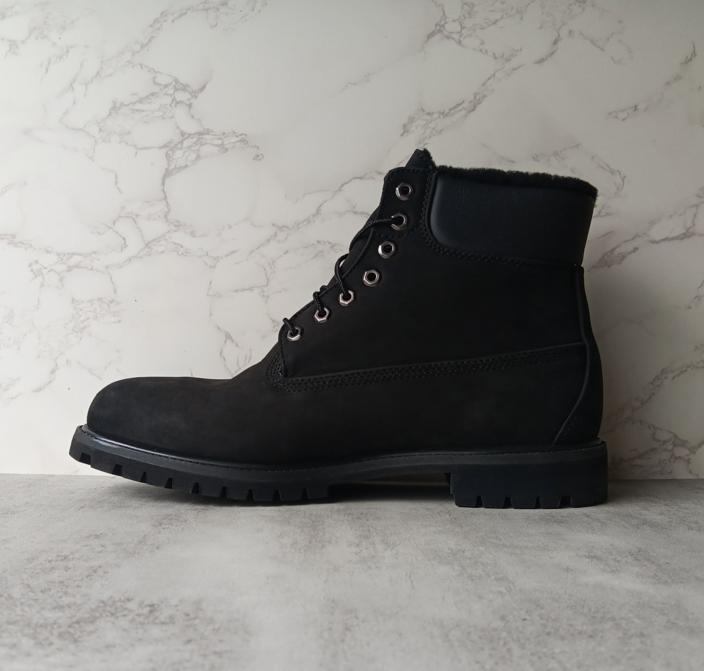 Timberland 6-Inch Premium Fur Line Black Men's Boots - Save 40%