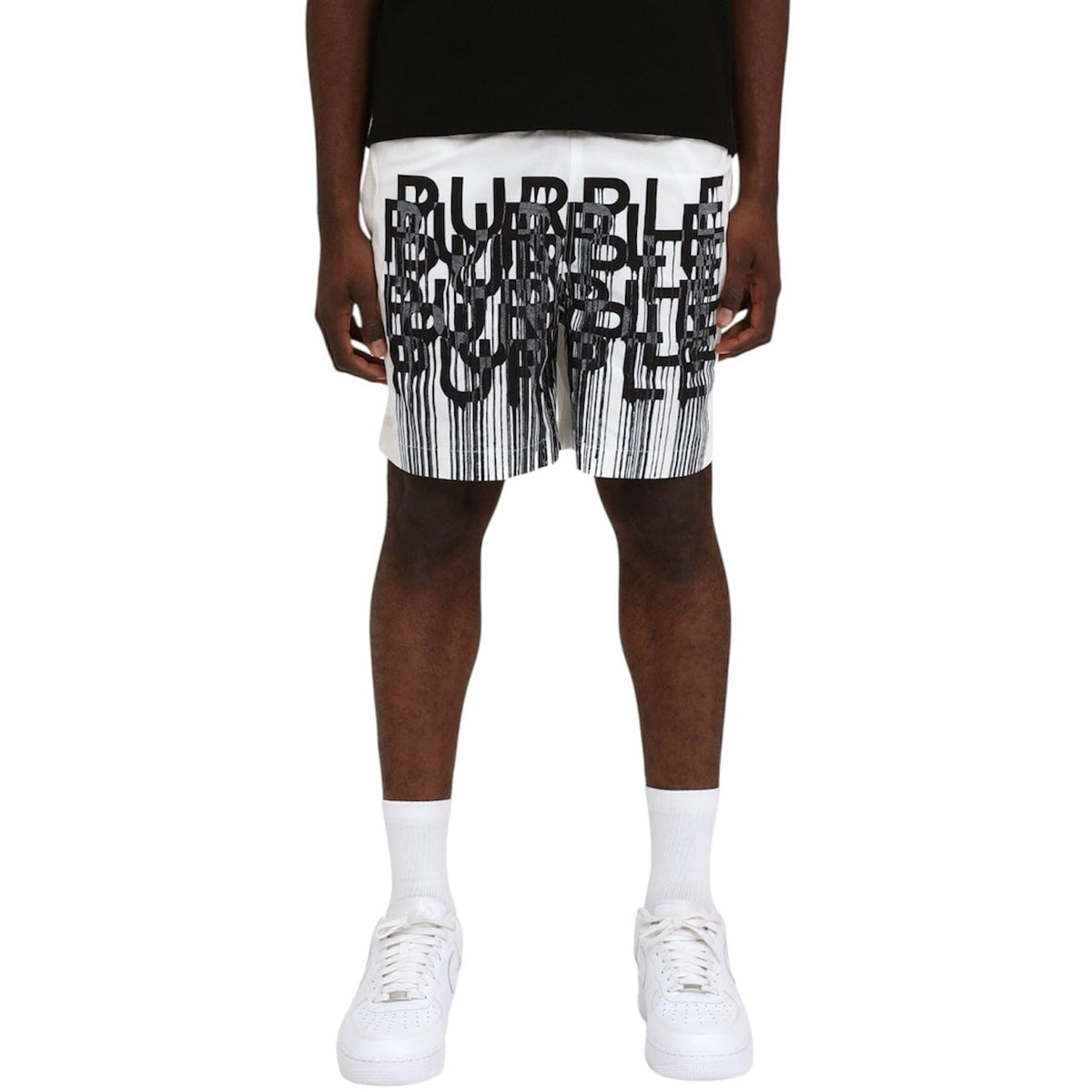 Purple Brand Wordmark Drip All Round Shorts - White - 40% OFF