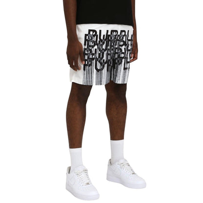 Purple Brand Wordmark Drip All Round Shorts - White - 40% OFF