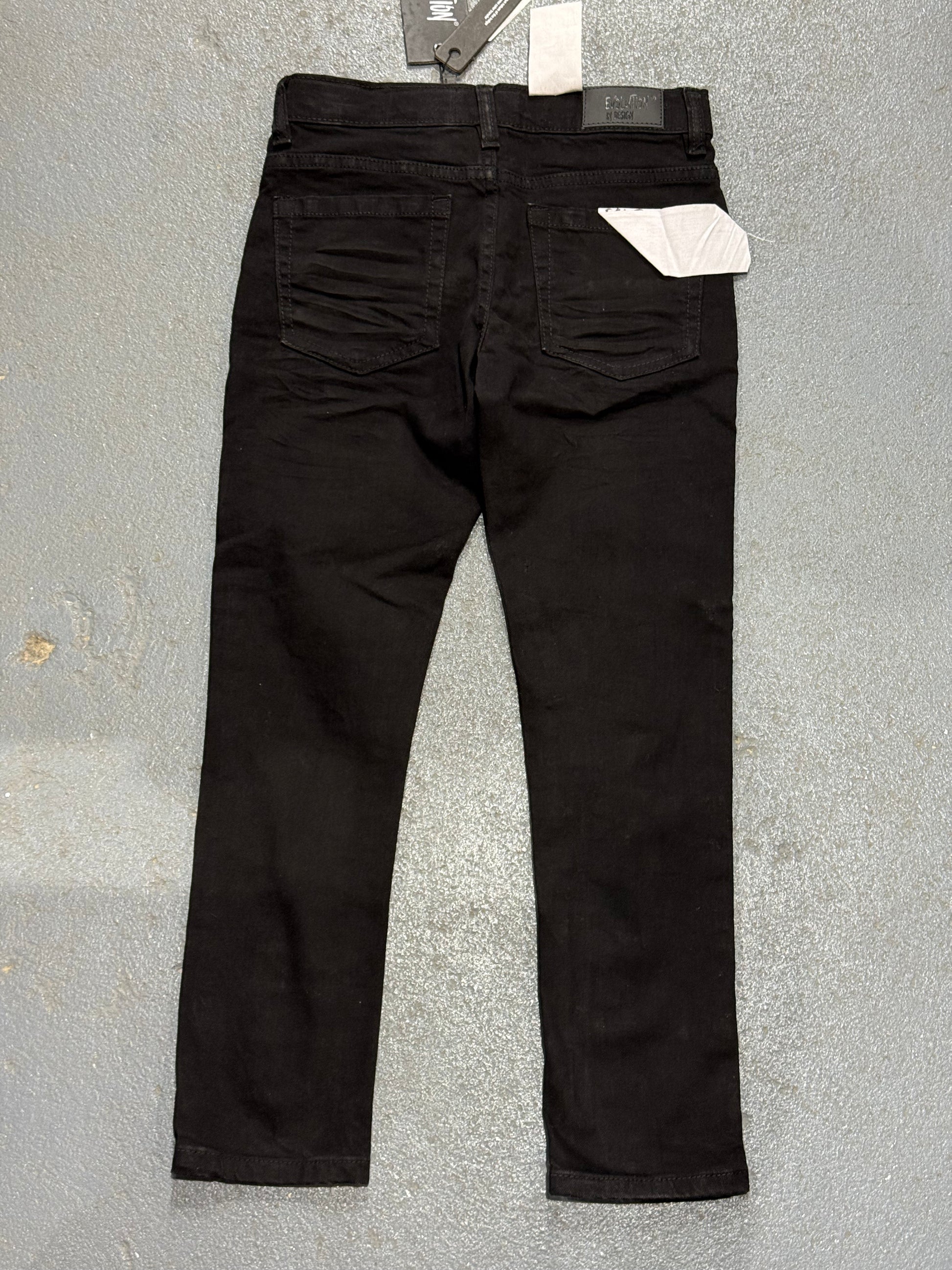 Evolution In Design Toddler Skinny Distressed Black Jeans.