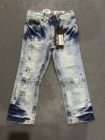 Evolution In Design Toddler Light Wash Blue Distressed Jeans.