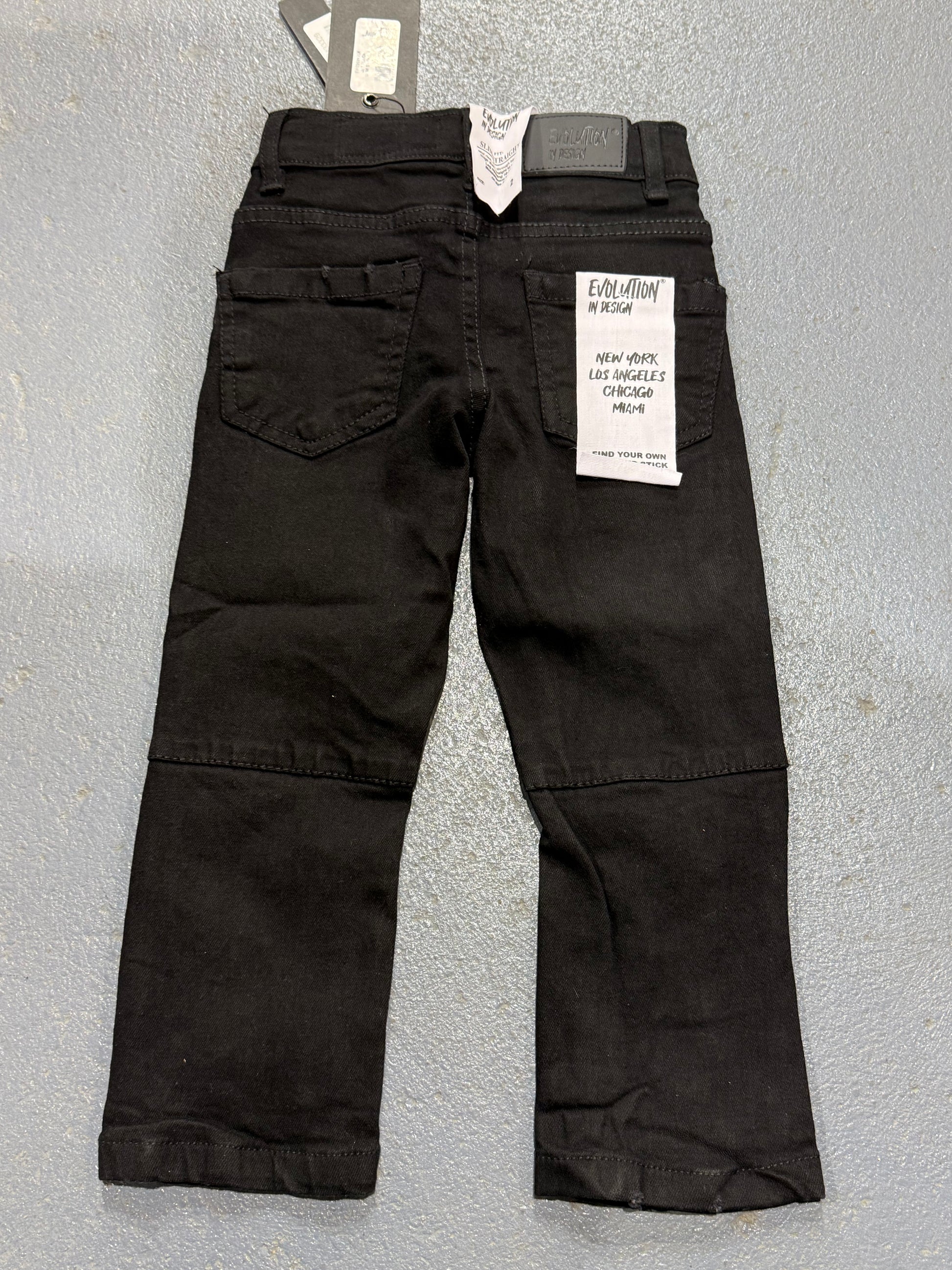 Evolution In Design Toddler Distressed Black Jeans.