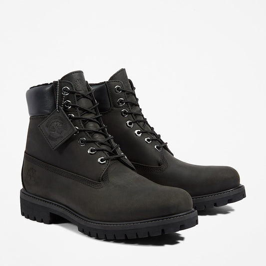 Timberland 6-Inch Premium Fur Line Black Men's Boots - Save 40%