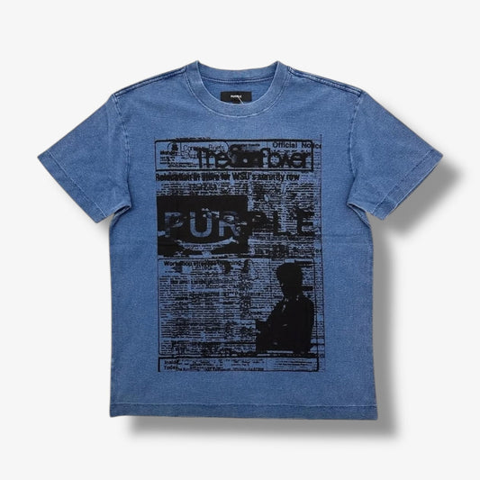 Purple Brand Textured SS Tee Blue - 40% OFF