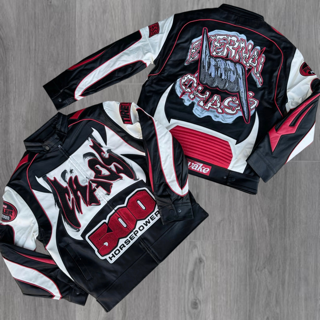 Smokerise PU Racing Jacket Red