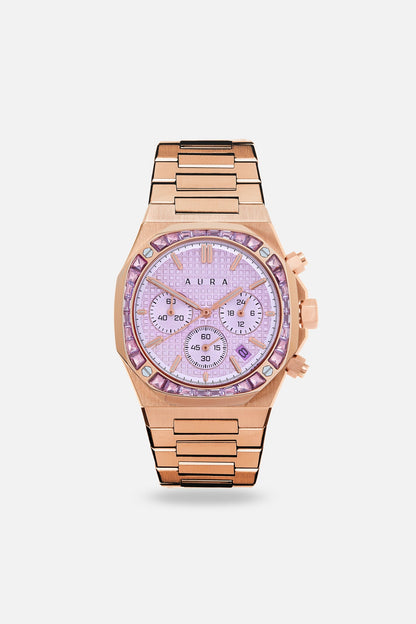 Aura Chronograph 001 Watch w/ Stones