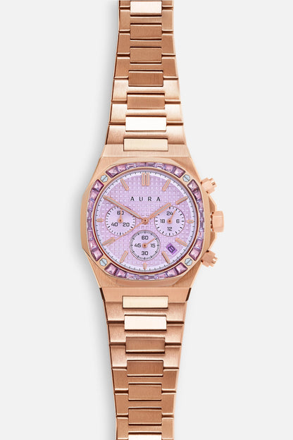 Aura Chronograph 001 Watch w/ Stones
