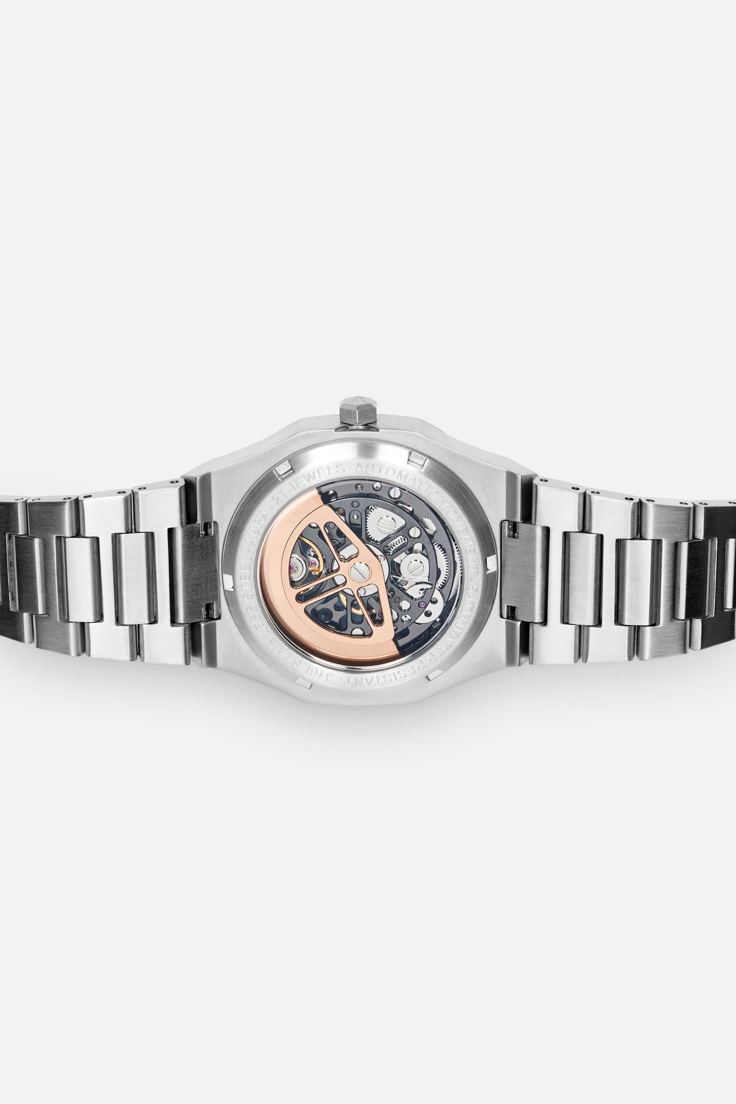 Aura Skeleton 002: Steel/Crystal Watch