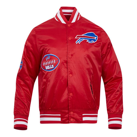 NFL Buffalo Bills Old English Men's Rib Satin Jacket