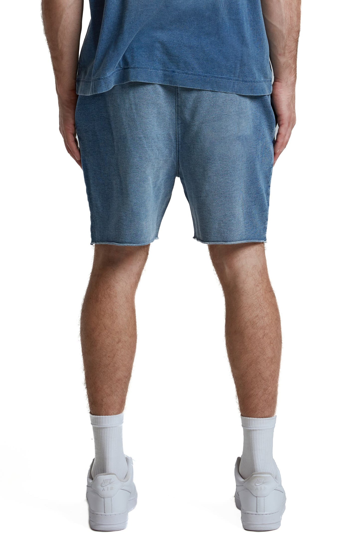 Purple Brand Midweight French Terry Shorts Blue - 40% OFF