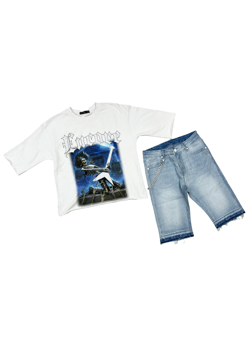 Focus Stone Jeans w/ Chain