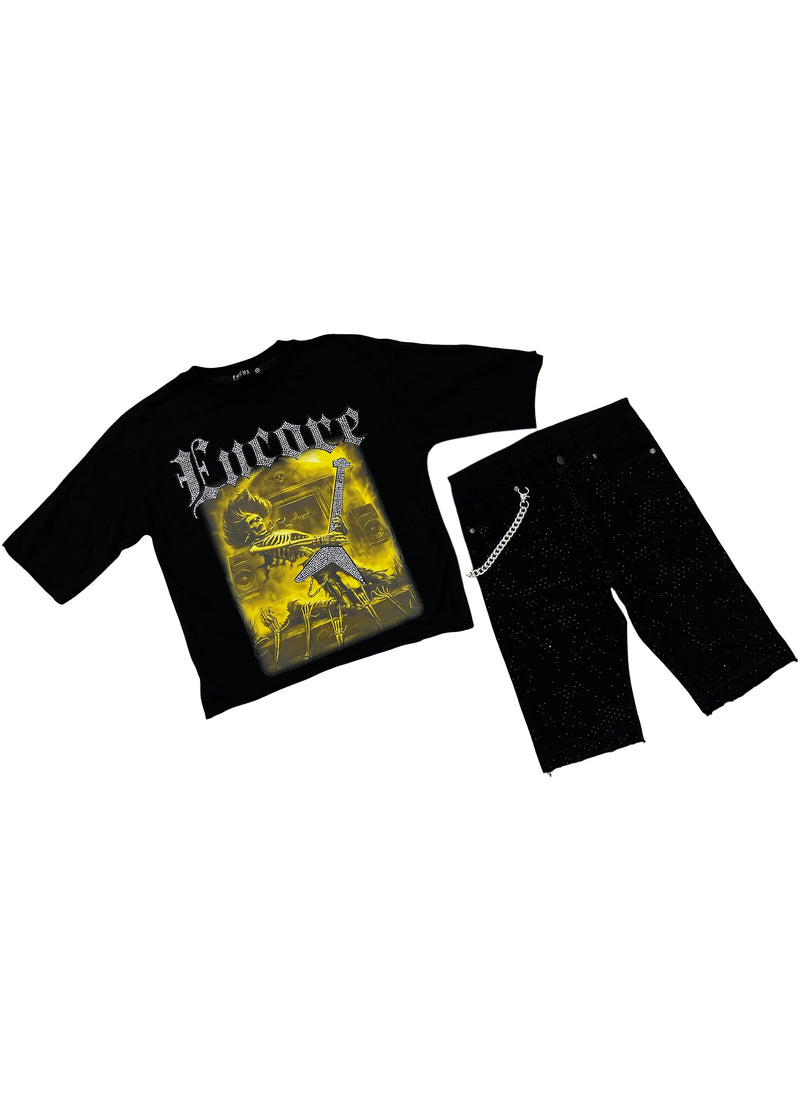 Focus Stone Jeans w/ Chain