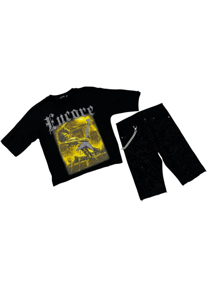 Focus Stone Jeans w/ Chain