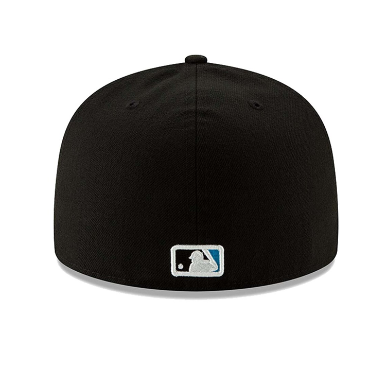 NEW ERA 59FIFTY AUTHENTIC COLLECTION MIAMI MARLINS ON-FIELD GAME HAT - BLACK 70456861 