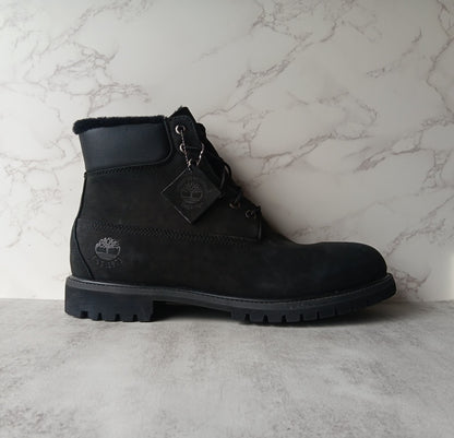 Timberland 6-Inch Premium Fur Line Black Men's Boots - Save 40%